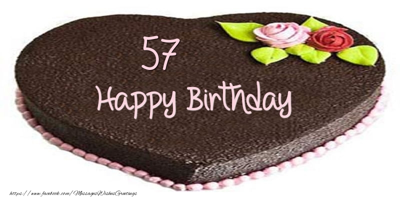 57 years Happy Birthday Cake