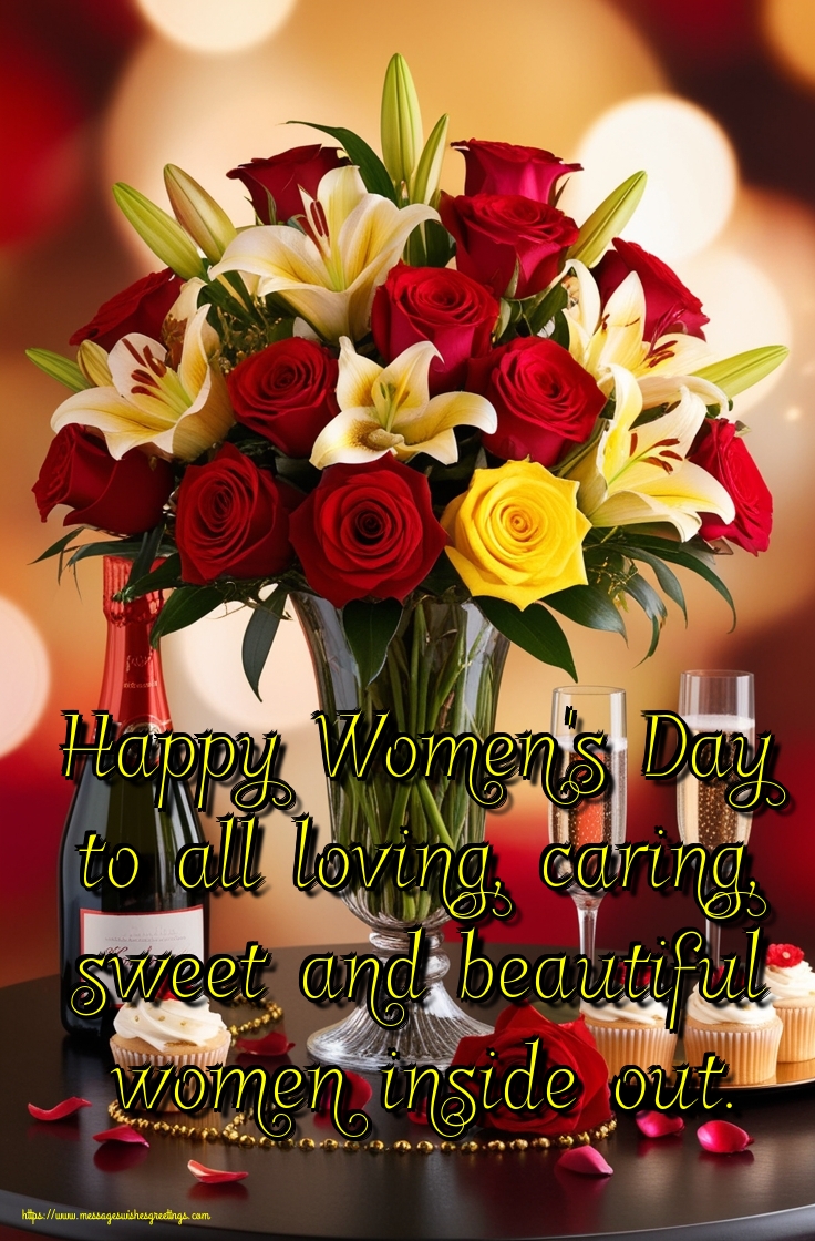 Happy Women's Day to all loving, caring, sweet and beautiful women inside out.