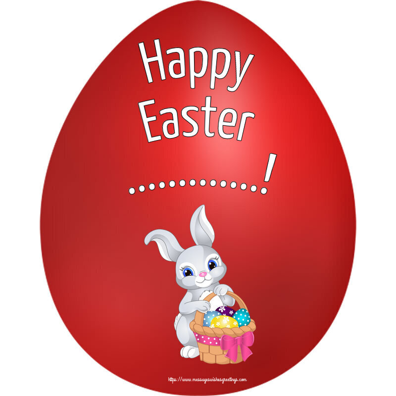 Custom Greetings Cards for Easter - Rabbit | Happy Easter ...!