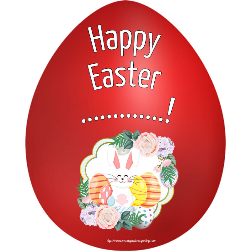 Custom Greetings Cards for Easter - Rabbit | Happy Easter ...!