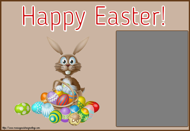 Custom Greetings Cards for Easter - Happy Easter! - Photo Frame