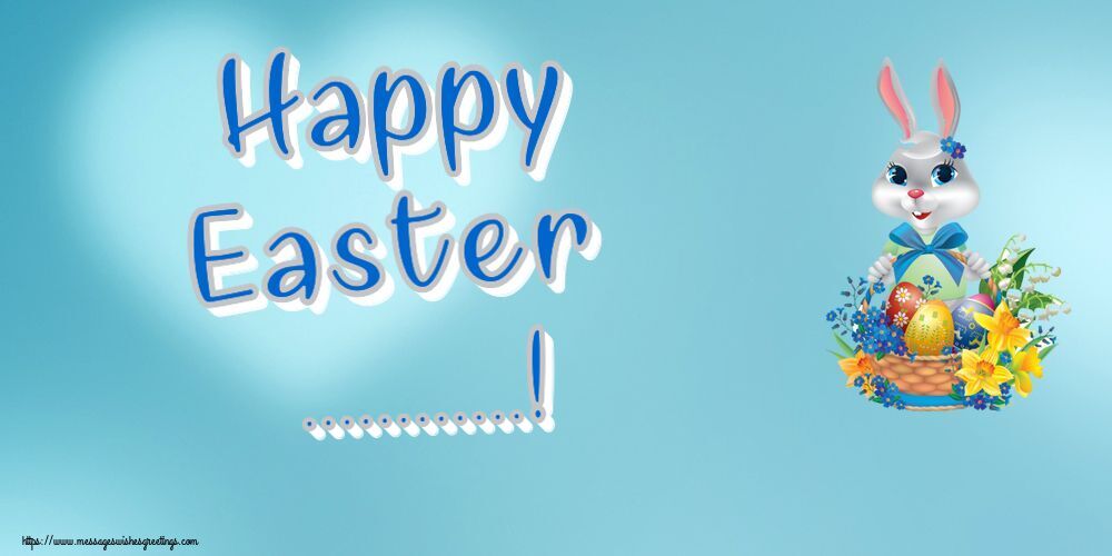 Custom Greetings Cards for Easter - Rabbit | Happy Easter ...!