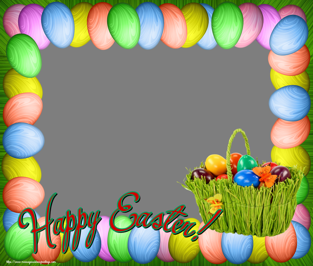 Custom Greetings Cards for Easter - Happy Easter! - Photo Frame