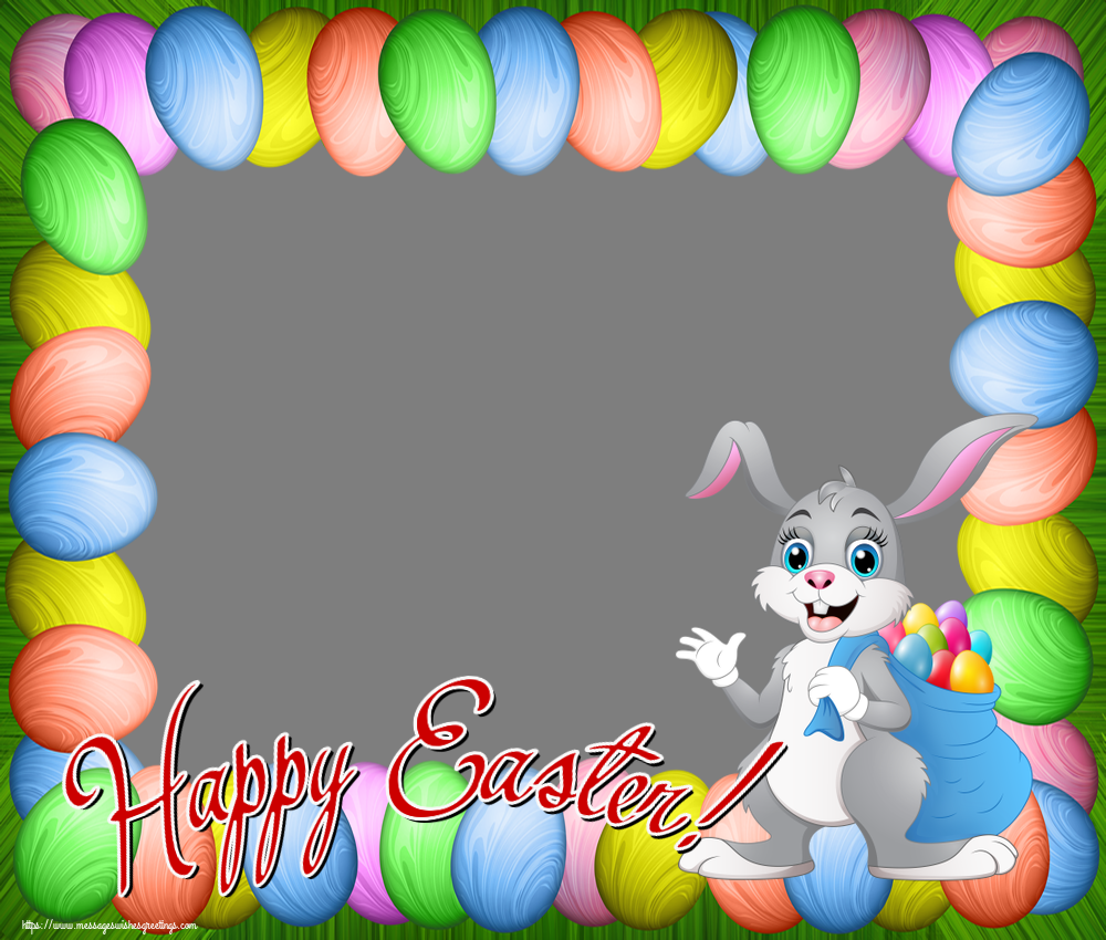 Custom Greetings Cards for Easter - Happy Easter! - Photo Frame