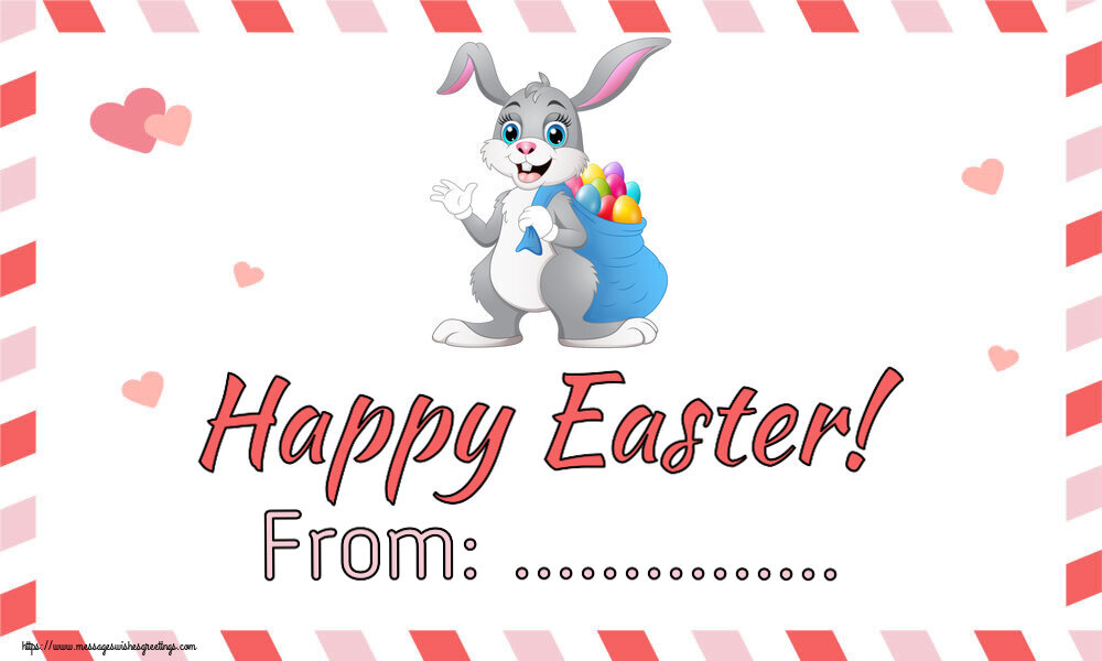 Custom Greetings Cards for Easter - Rabbit | Happy Easter! From: ...