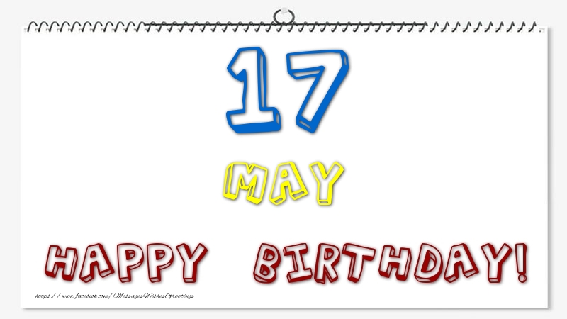 Greetings Cards of 17 May - 17 May - Happy Birthday!