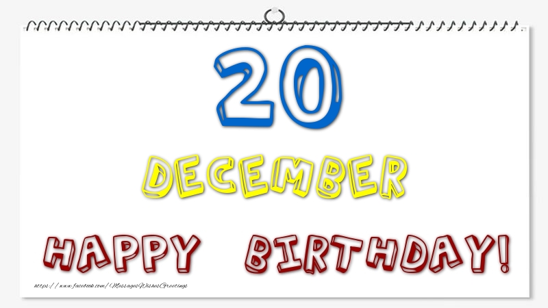 20 December - Happy Birthday!