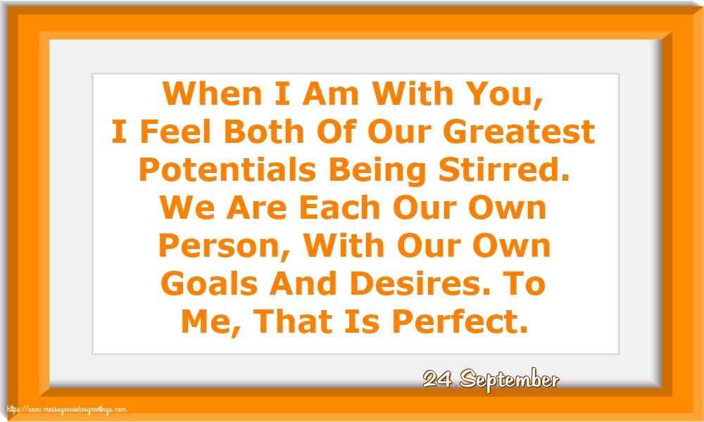 Greetings Cards of 24 September - 24 September - When I Am With You