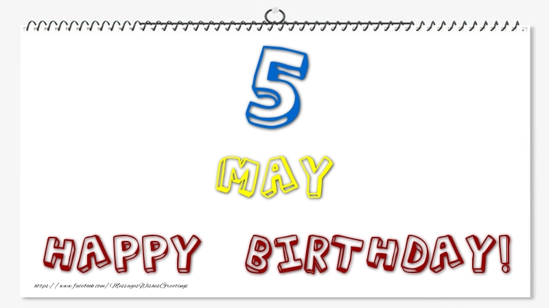 Greetings Cards of 5 May - 5 May - Happy Birthday!