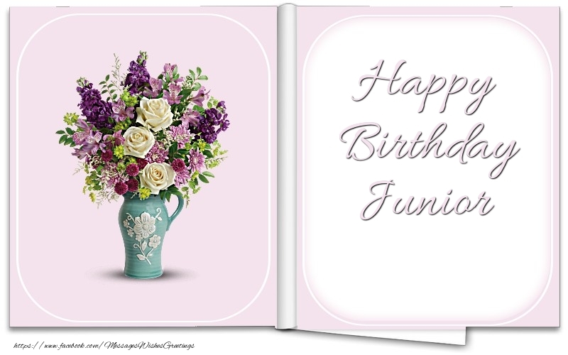 Greetings Cards for Birthday - Bouquet Of Flowers | Happy Birthday Junior