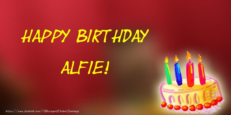 Greetings Cards for Birthday - Champagne | Happy Birthday Alfie!