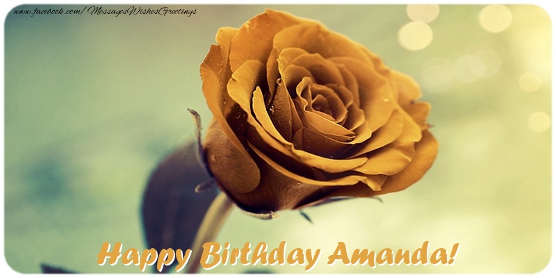 Greetings Cards for Birthday - Happy Birthday Amanda!