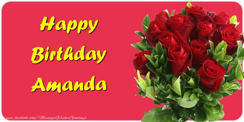 Greetings Cards for Birthday - Happy Birthday Amanda