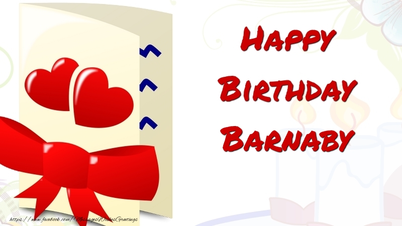 Greetings Cards for Birthday - Happy Birthday Barnaby