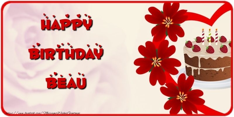  Greetings Cards for Birthday - Cake & Flowers | Happy Birthday Beau