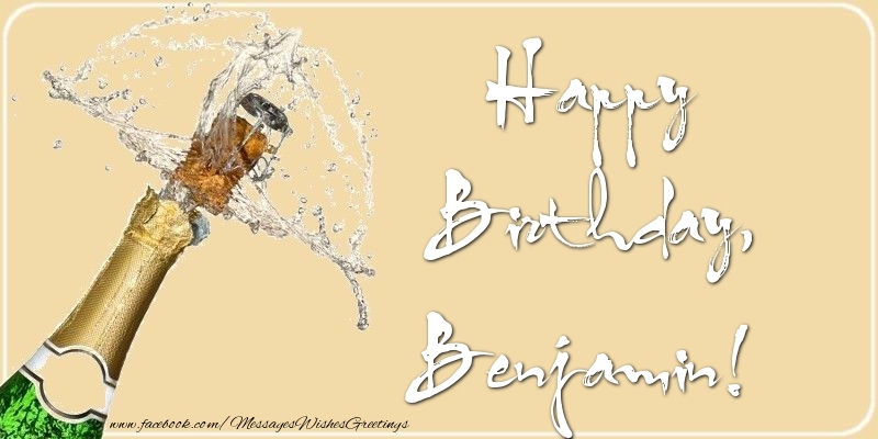 Greetings Cards for Birthday - Happy Birthday, Benjamin