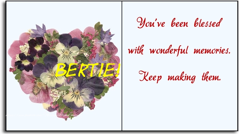 Greetings Cards for Birthday - Happy Birthday Bertie!