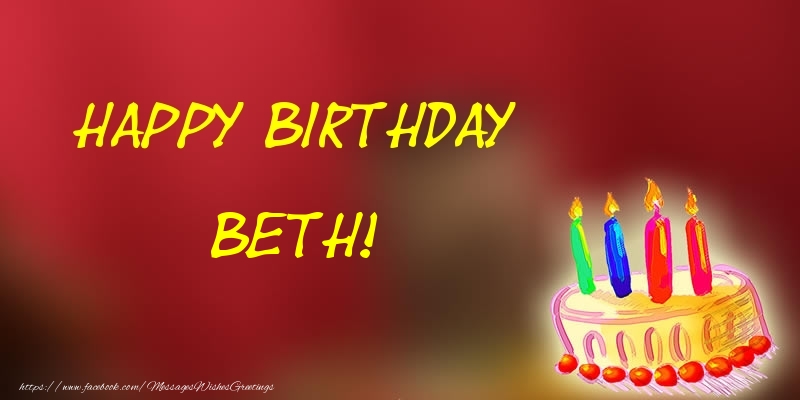 Greetings Cards for Birthday - Happy Birthday Beth!