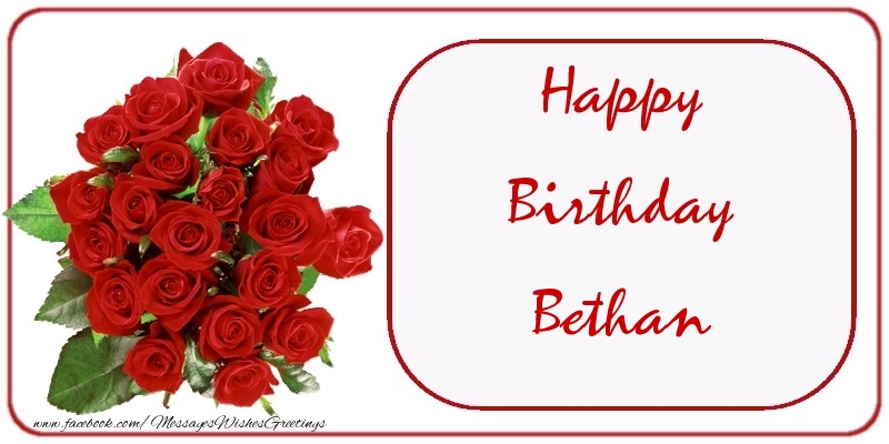 Greetings Cards for Birthday - Happy Birthday Bethan