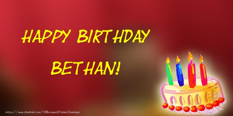 Greetings Cards for Birthday - Happy Birthday Bethan!