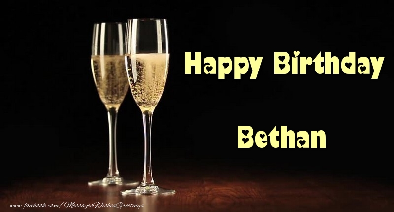  Greetings Cards for Birthday - Champagne | Happy Birthday Bethan