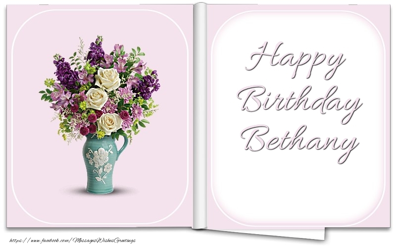 Greetings Cards for Birthday - Bouquet Of Flowers | Happy Birthday Bethany