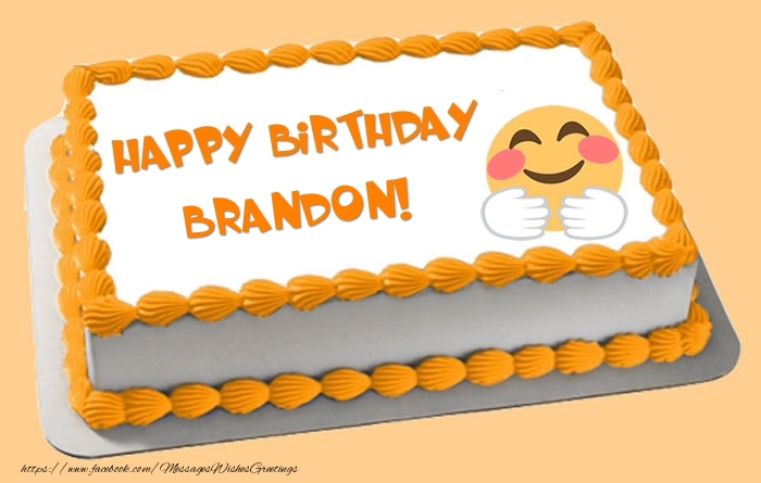 Greetings Cards for Birthday -  Happy Birthday Brandon! Cake