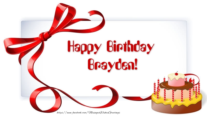  Greetings Cards for Birthday - Cake | Happy Birthday Brayden!