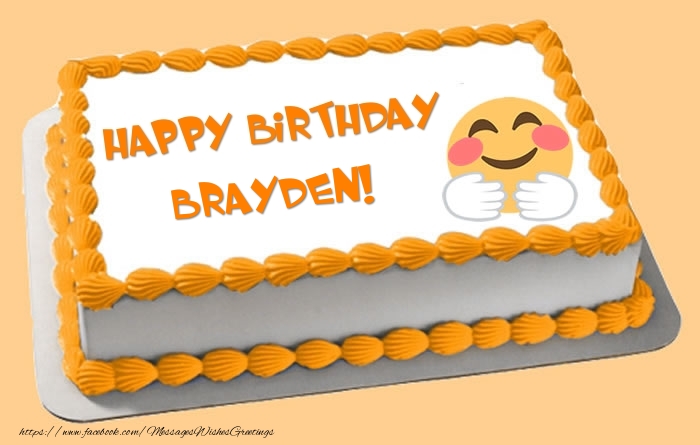 Greetings Cards for Birthday -  Happy Birthday Brayden! Cake