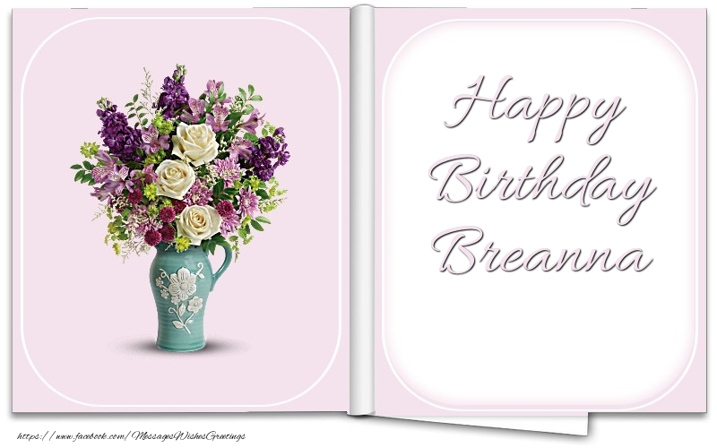  Greetings Cards for Birthday - Bouquet Of Flowers | Happy Birthday Breanna