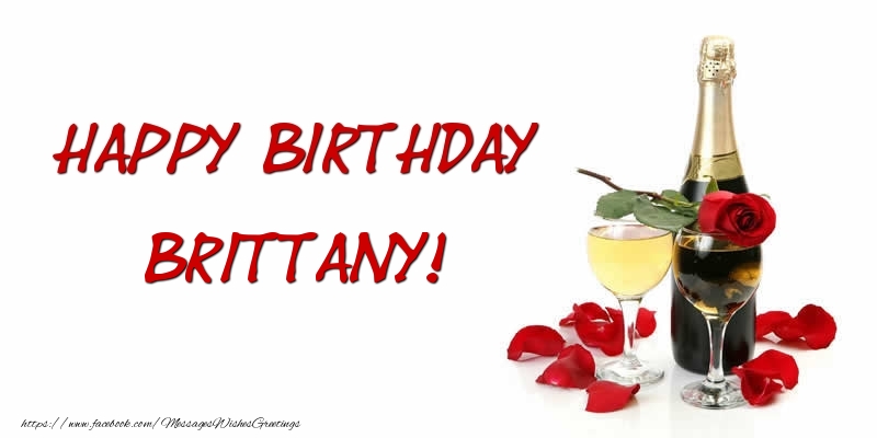 Greetings Cards for Birthday - Champagne | Happy Birthday Brittany