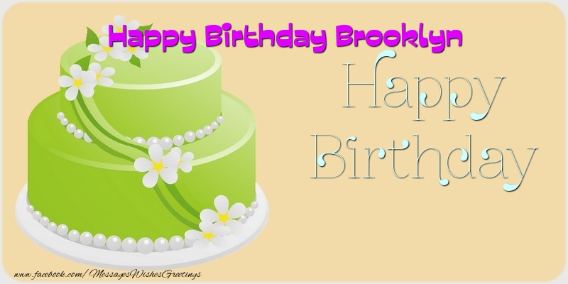 Greetings Cards for Birthday - Balloons & Cake | Happy Birthday Brooklyn