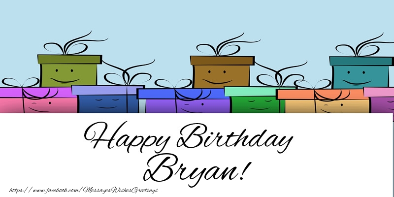 Greetings Cards for Birthday - Gift Box | Happy Birthday Bryan!