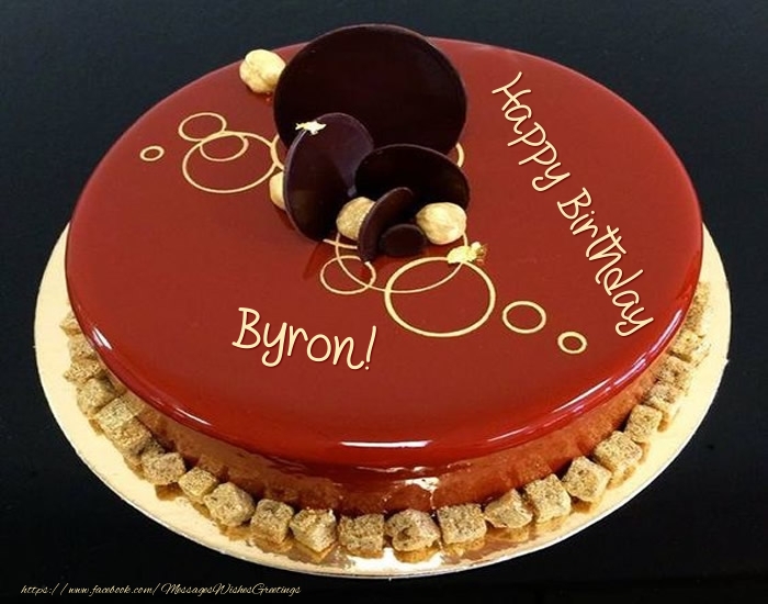  Greetings Cards for Birthday -  Cake: Happy Birthday Byron!