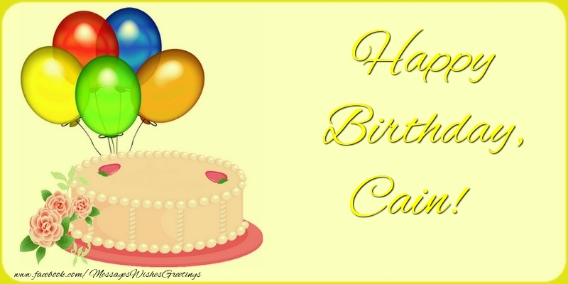 Greetings Cards for Birthday - Balloons & Cake | Happy Birthday, Cain