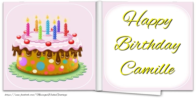 Greetings Cards for Birthday - Cake | Happy Birthday Camille