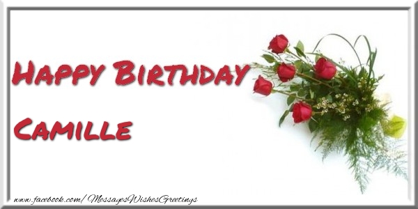 Greetings Cards for Birthday - Bouquet Of Flowers | Happy Birthday Camille