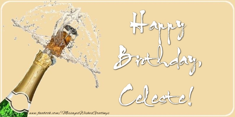 Greetings Cards for Birthday - Happy Birthday, Celeste