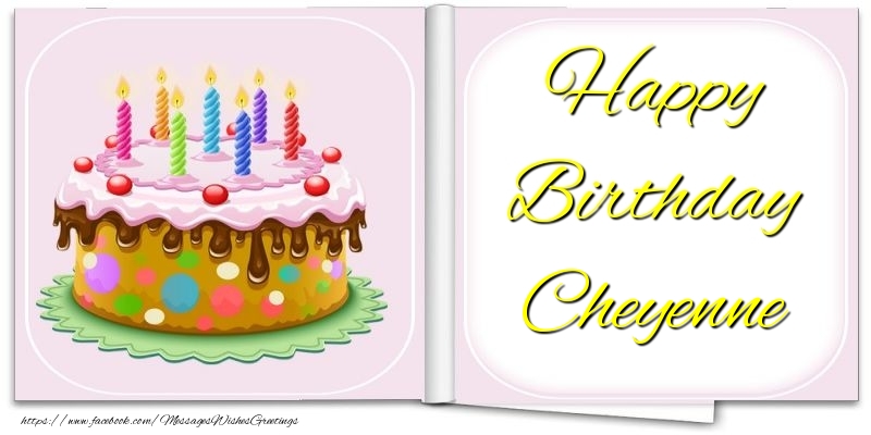 Greetings Cards for Birthday - Cake | Happy Birthday Cheyenne