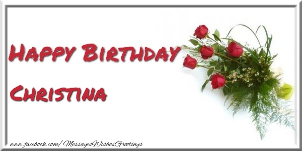 Greetings Cards for Birthday - Happy Birthday Christina