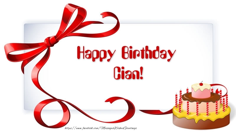 Greetings Cards for Birthday - Happy Birthday Cian!