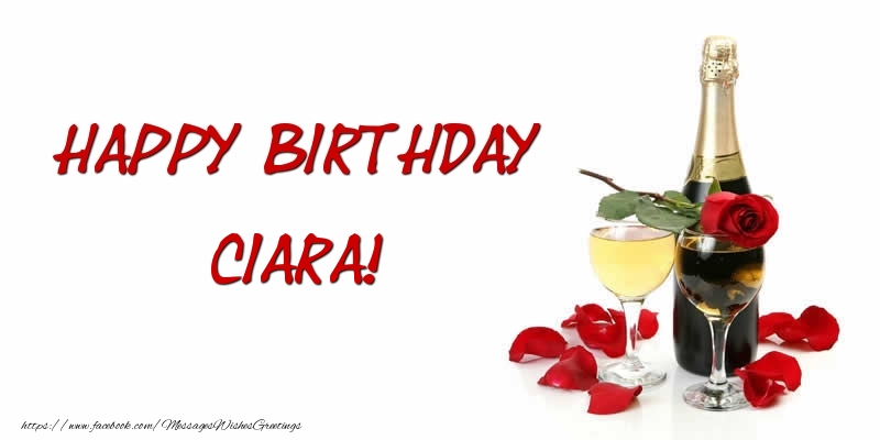 Greetings Cards for Birthday - Champagne | Happy Birthday Ciara