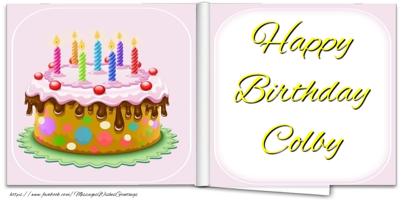 Greetings Cards for Birthday - Cake | Happy Birthday Colby