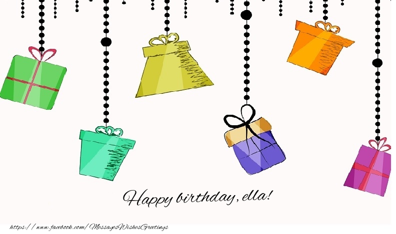 Greetings Cards for Birthday - Gift Box | Happy birthday, Ella!