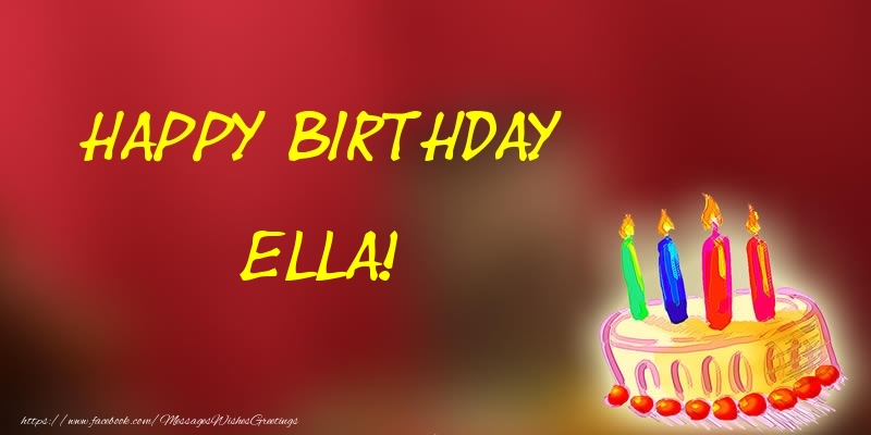 Greetings Cards for Birthday - Happy Birthday Ella!