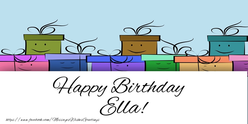  Greetings Cards for Birthday - Gift Box | Happy Birthday Ella!