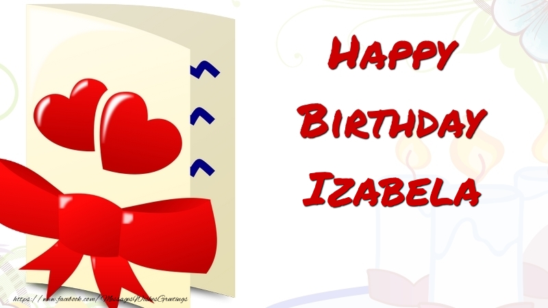 Greetings Cards for Birthday - Happy Birthday Izabela