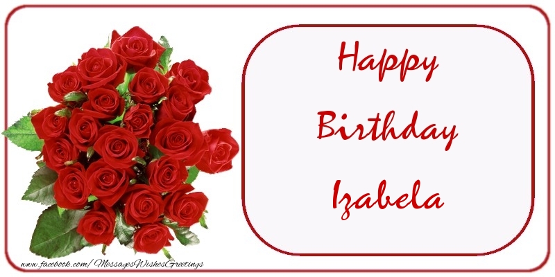 Greetings Cards for Birthday - Happy Birthday Izabela