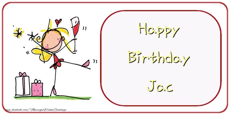 Greetings Cards for Birthday - Champagne & Gift Box | Happy Birthday Jac