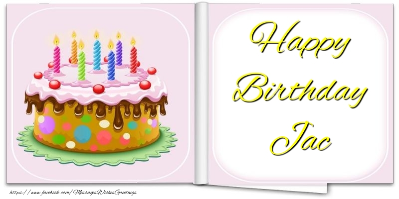 Greetings Cards for Birthday - Happy Birthday Jac